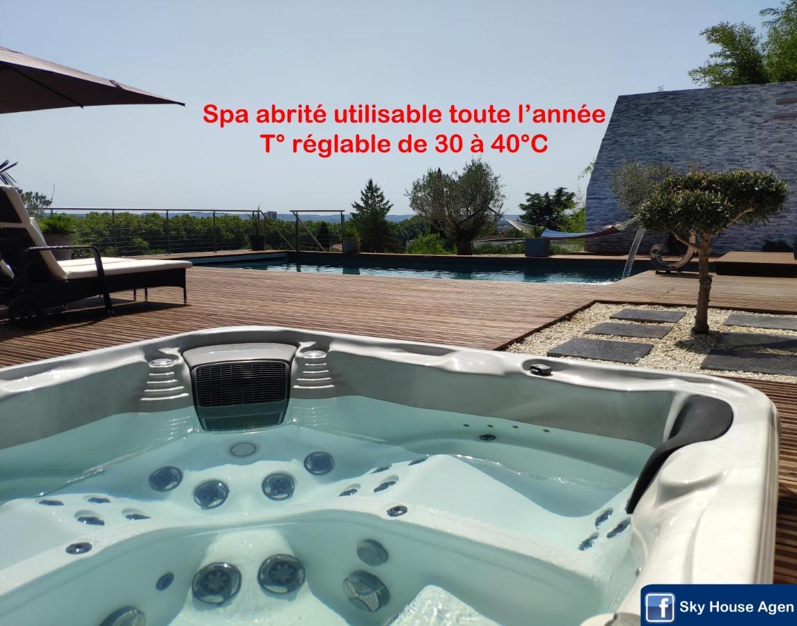 Sky House Agen Logement détente avec Spa Jacuzzi Sauna Hammam Exterior foto