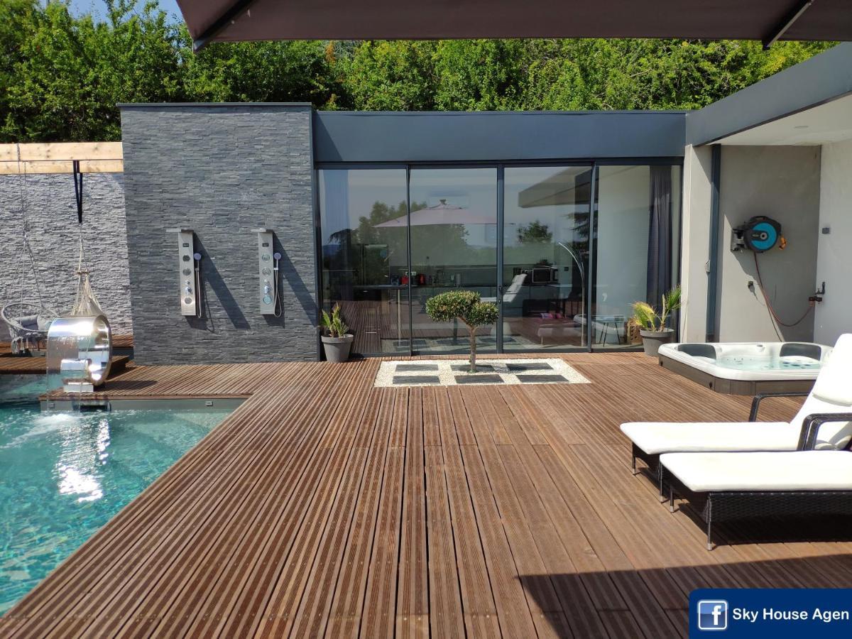 Sky House Agen Logement détente avec Spa Jacuzzi Sauna Hammam Exterior foto
