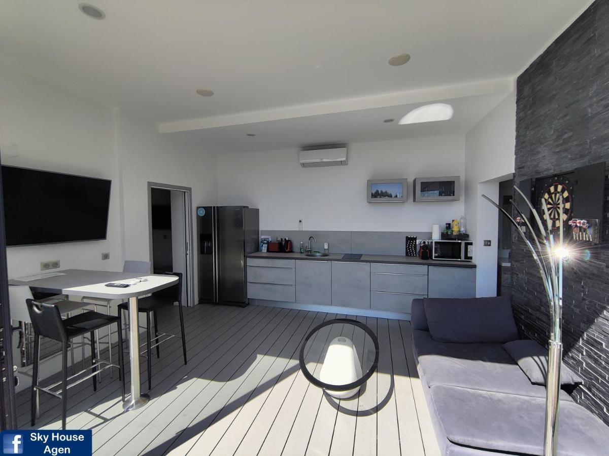 Sky House Agen Logement détente avec Spa Jacuzzi Sauna Hammam Exterior foto